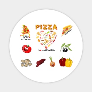 Love at First Bite Pizza Lover Magnet